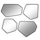 preview thumbnail 4 of 6, Scandinavian Style Wall Mirrors - 20" - Black - Set of 4