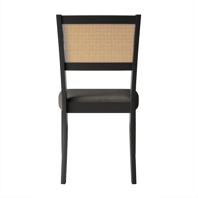 CraftPorch Contemporary 4-Piece Linen Wooden Dining Chair