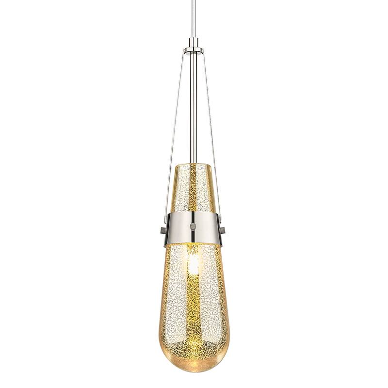 Innovations Lighting 452-1P-G452-4ME Milan 4" Wide Mini Pendant with - Polished Nickel