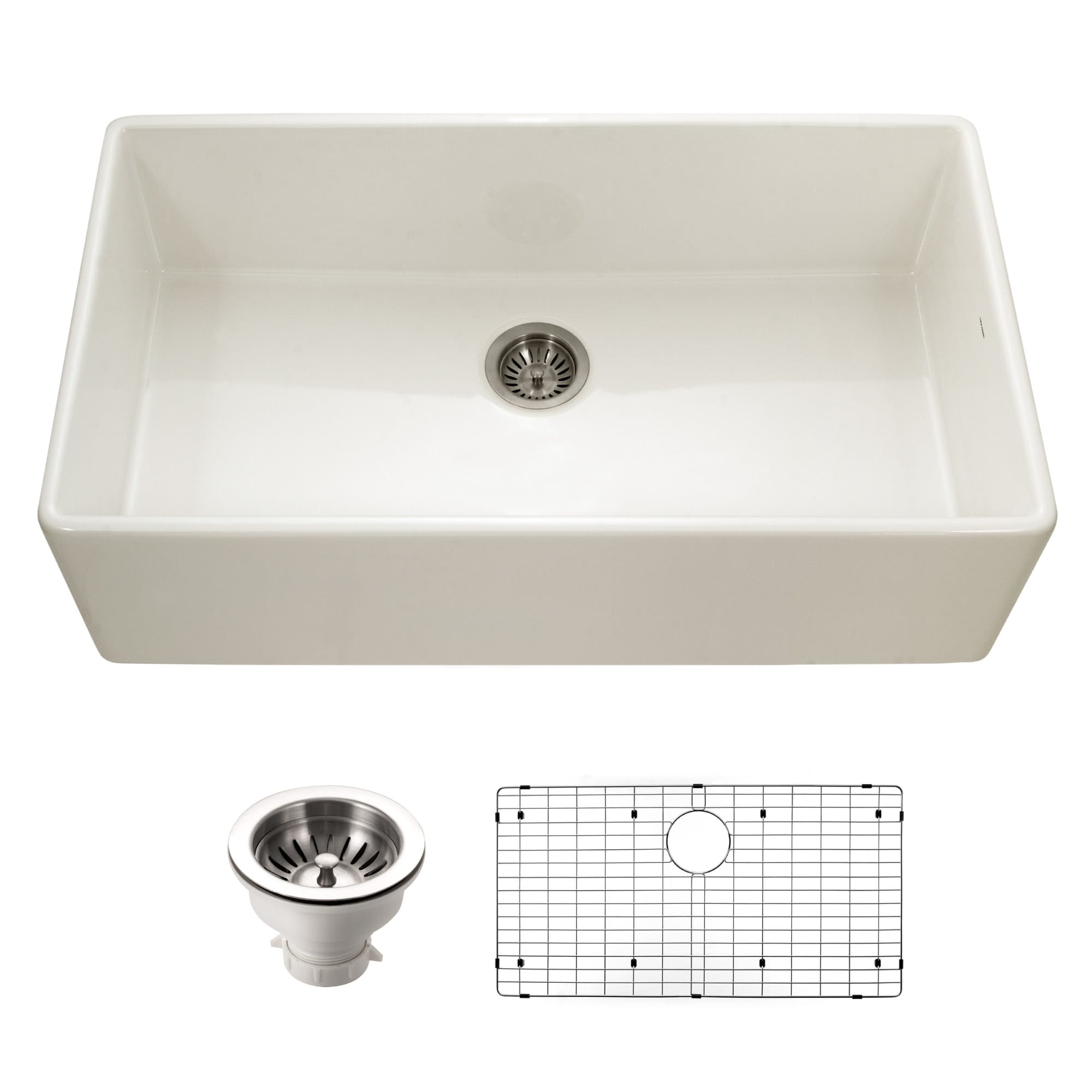 Houzer PTG-3600-C Platus 36" Farmhouse Single Basin Fireclay Kitchen