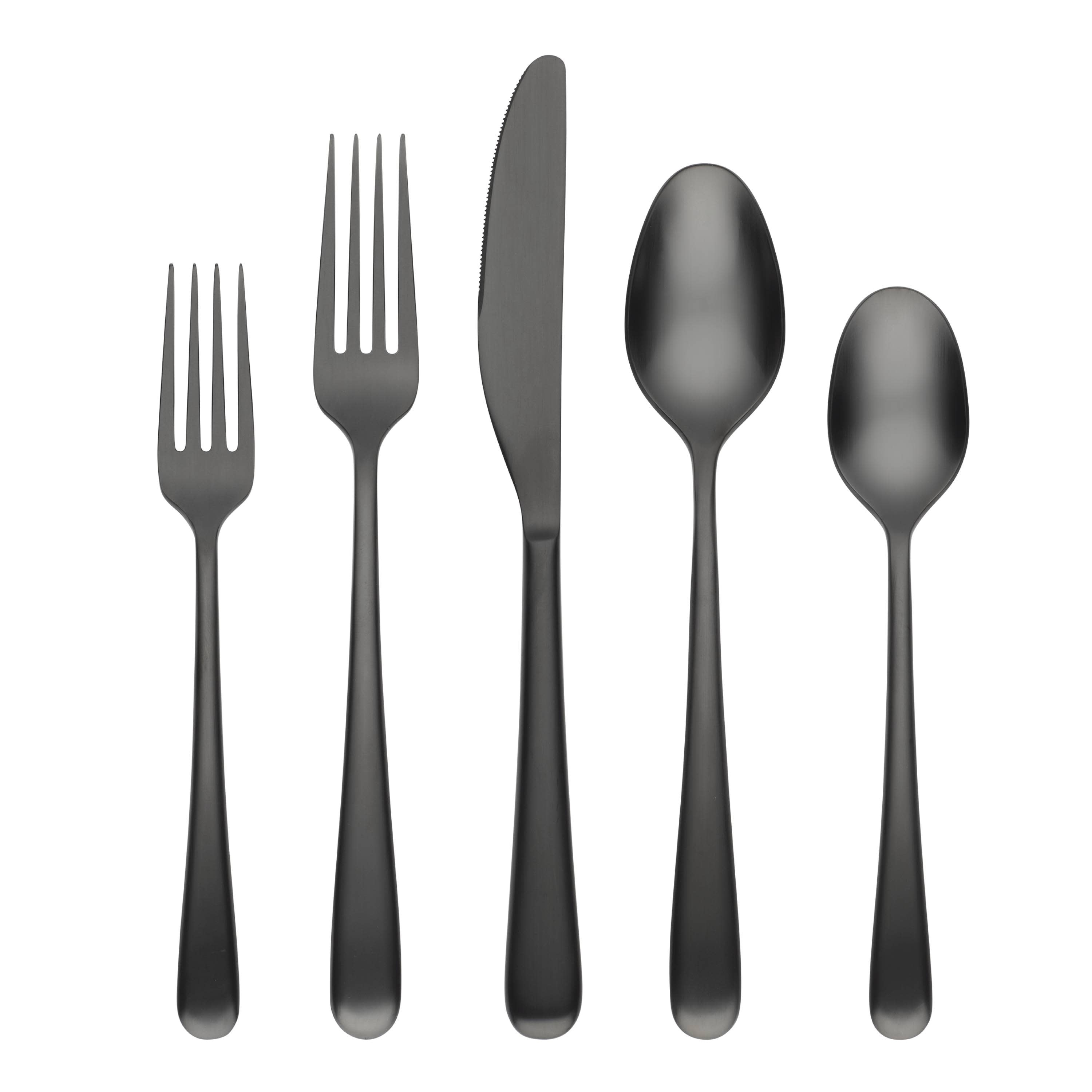 Cambridge Rafael Black Flatware, 20-Piece Set