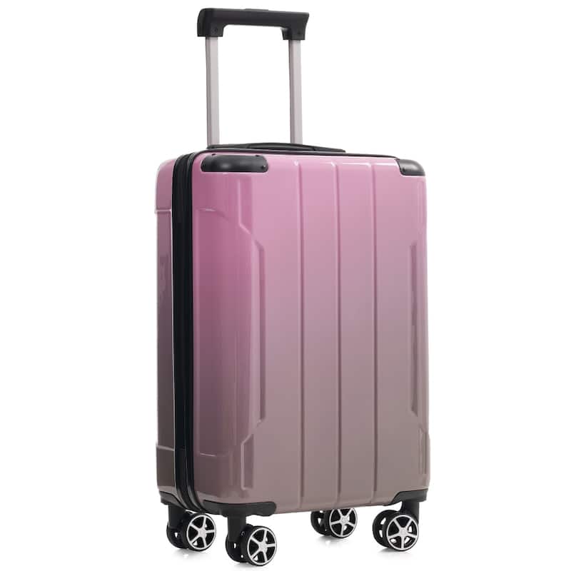 3-Piece, Modern Luggage Sets with Spinner Wheels, Built-in TSA Lock, Foldable Duffel Bag, for Boarding Travel, Pink