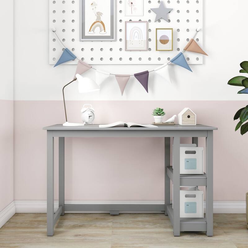 Max and Lily Desk with Bookshelves