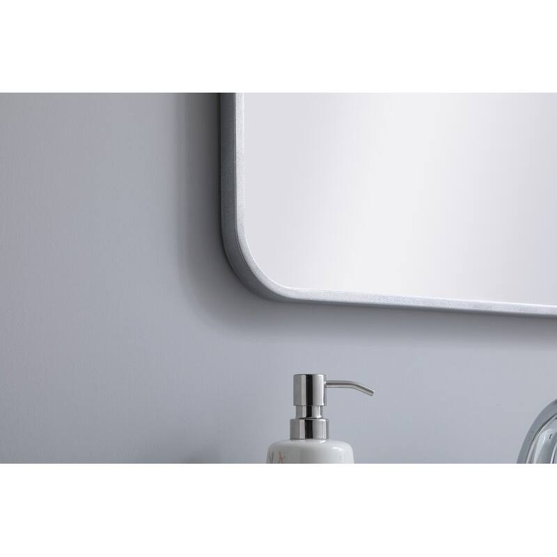 Ezra Soft Corner Metal Rectangular Mirror
