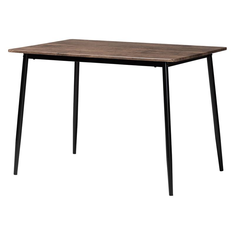 Arnold Modern Industrial Fabric and Metal 5-Piece Dining Set
