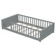preview thumbnail 39 of 45, Twin Size Wood Floor Platform Bed with Built-in Book Storage Rack