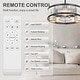 preview thumbnail 89 of 105, Caged Ceiling Fan with Light and Remote, 11.8–28 Inch Low Profile Fandelier, 6-Speed Quiet DC Motor, Black/Satin Nickel