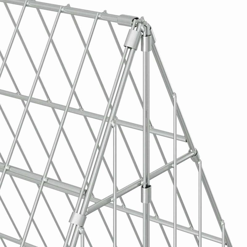 vidaXL Chicken Cage Silver in Galvanised Steel