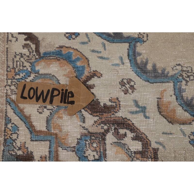 Hand Knotted Oriental 100% Wool Carpet Traditional Medallion Beige & Ivories Tabriz Area Rug - 11' 7'' X 8' 4''