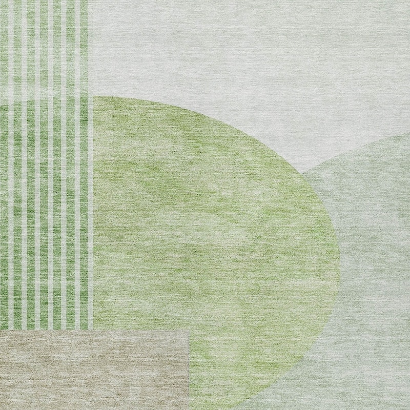 HomeRoots Geometric Transitional Rectangle Outdoor Rug