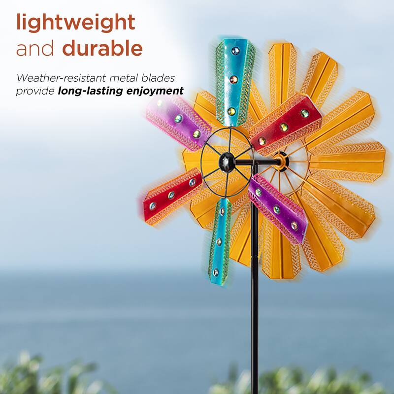 Alpine Corporation Outdoor Wind Spinner Stake Yard Decoration