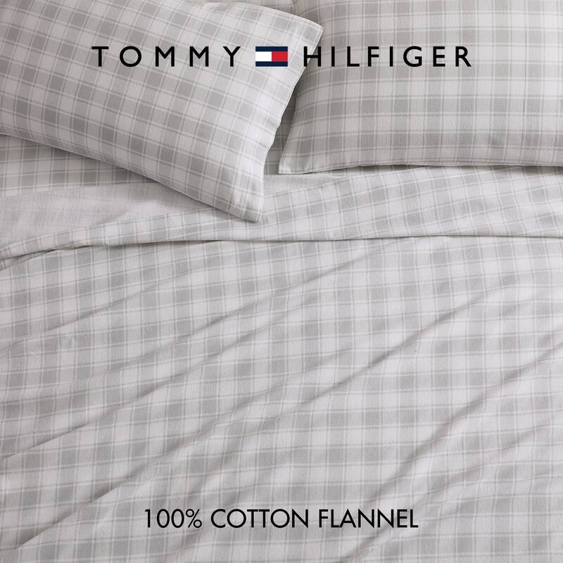 Tommy Hilfiger Printed Cotton Flannel Sheet Set