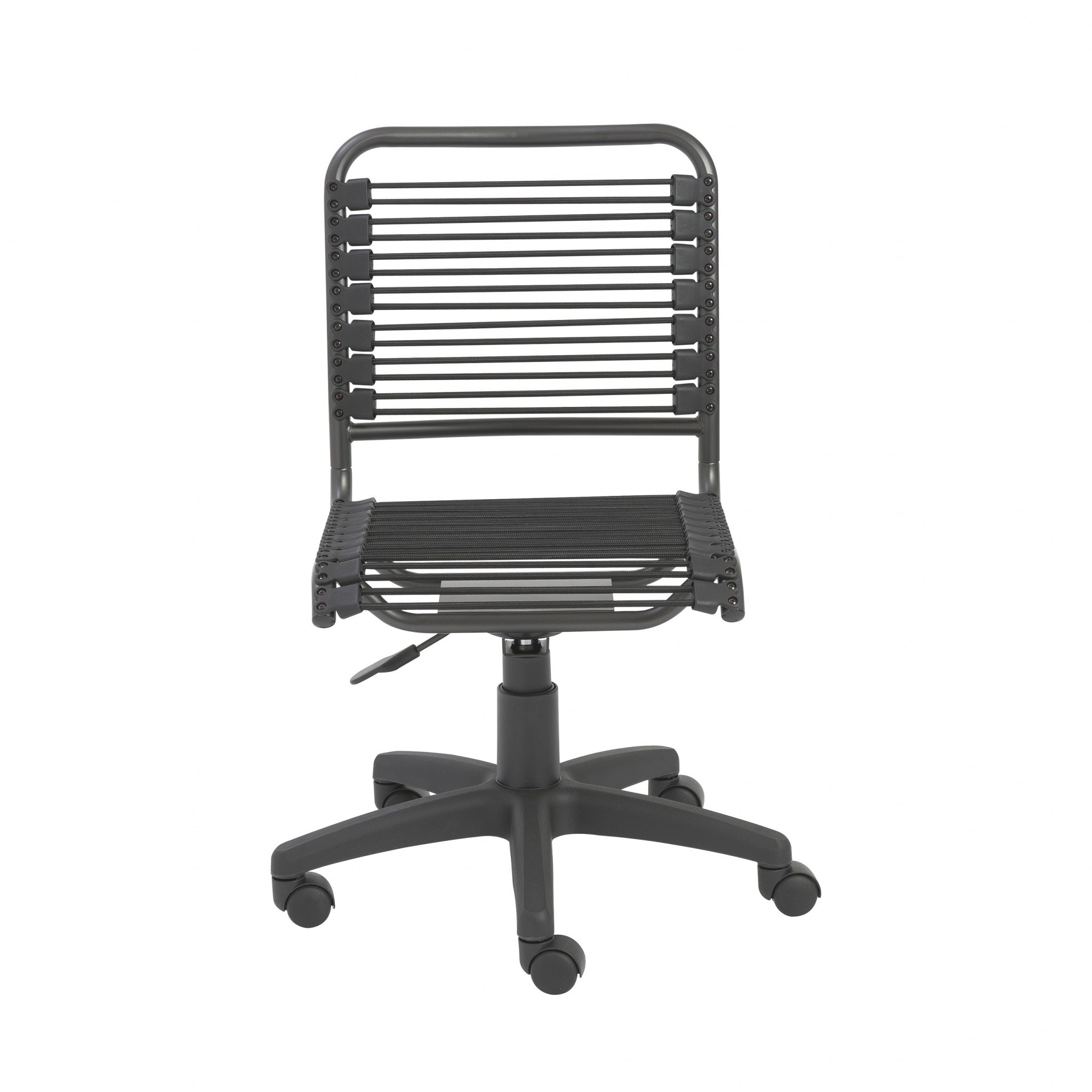 37 All Black Flat Bungee Cord Mid Back Office Chair 25 W x 37 H x 25 D Bed Bath Beyond 34997707