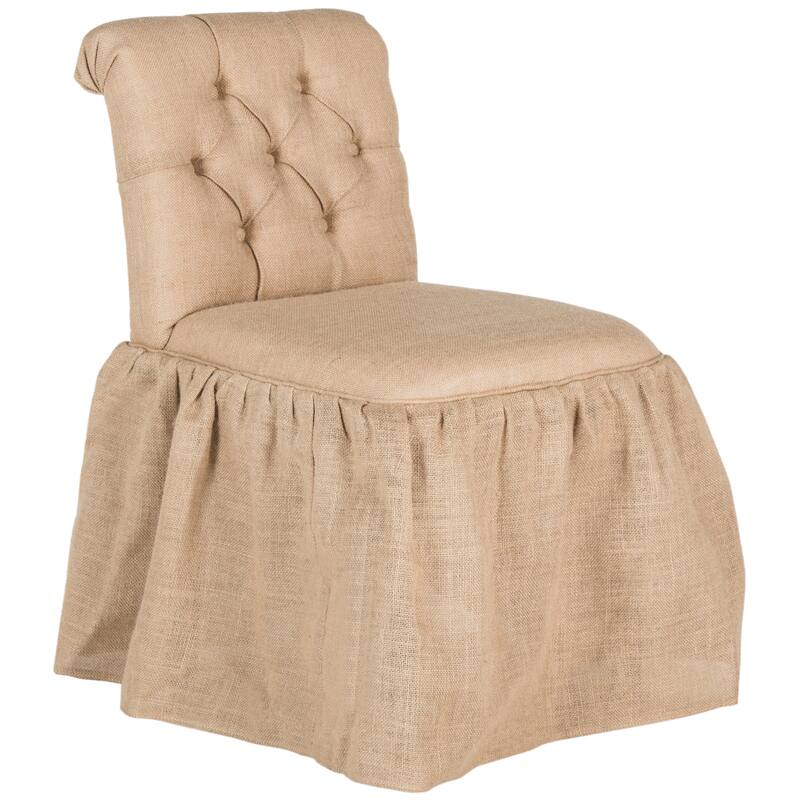 SAFAVIEH Qiana Vanity Chair - 19.7" x 23.6" x 31.9" - 20Wx24Dx32H - Wheat