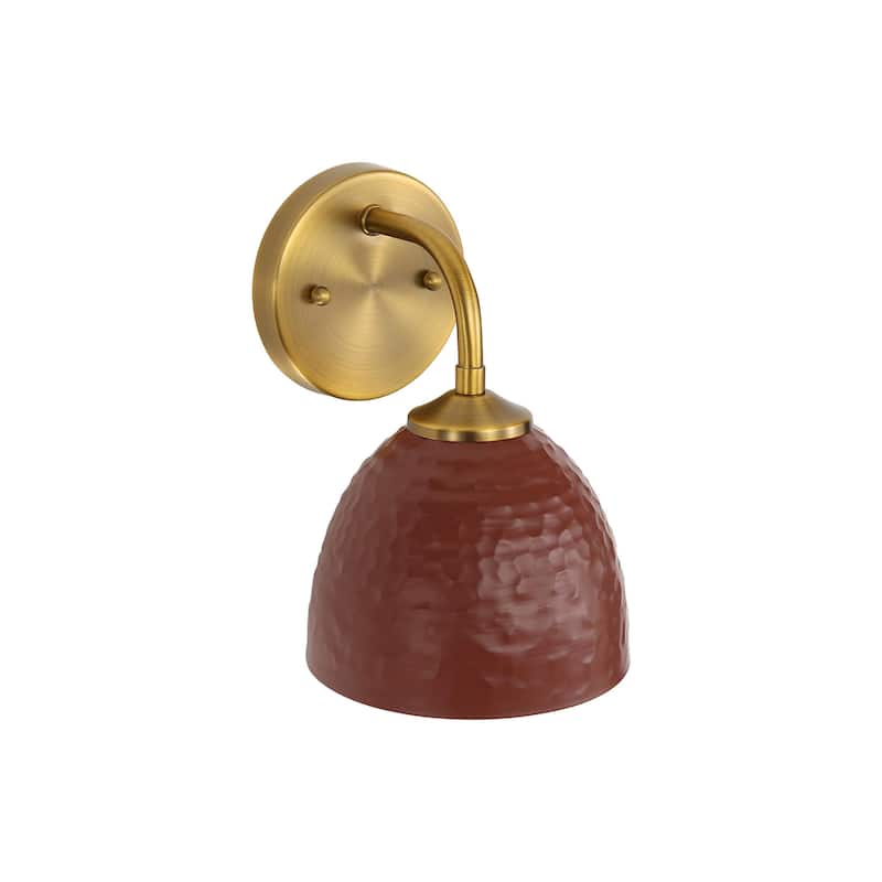 Golden Lighting 6950-1W MBS Shepard 10" Tall Bathroom Sconce
