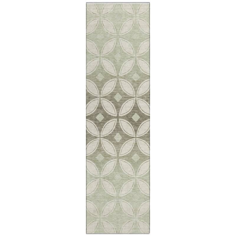 Machine Washable Indoor/ Outdoor Modern Gia Chantille Rug