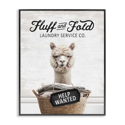 Stupell Fluff & Fold Laundry Framed Giclee Art Design By Lettered and Lined