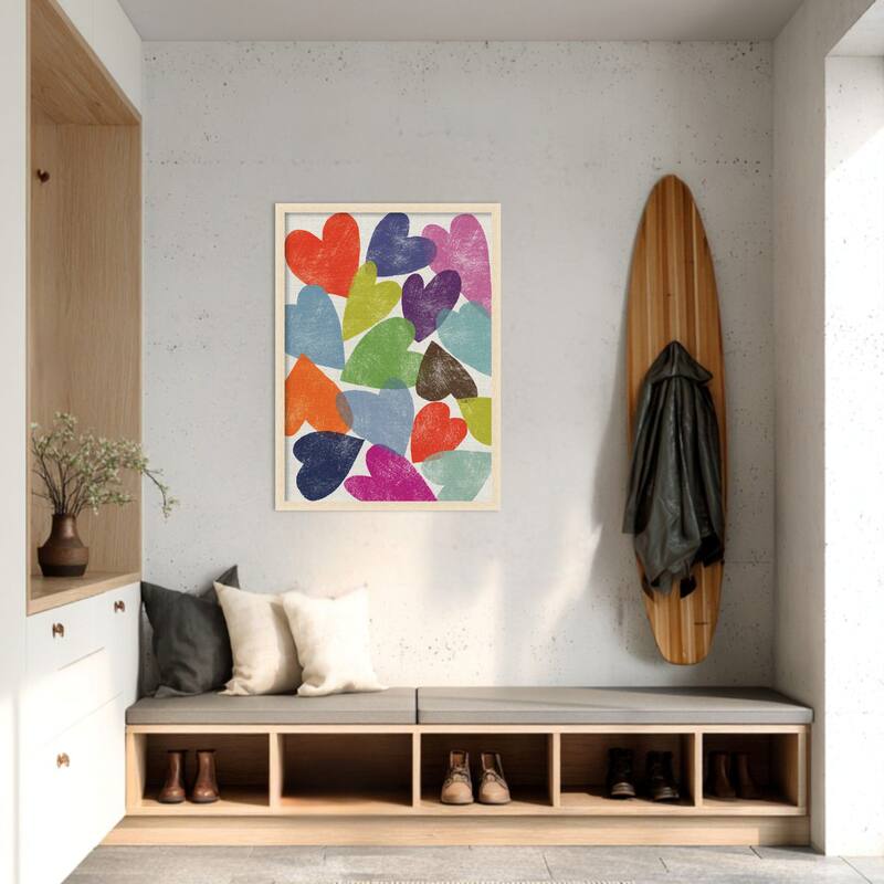 Amanti Art Framed Fabric Pinboard Printed Bulletin Board - Board Size 24 x 3325 in