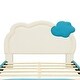 preview thumbnail 22 of 48, Cute Upholstered Bed Frame Cloud-Shaped