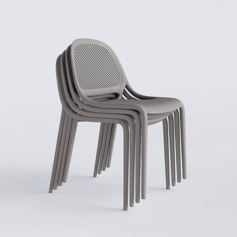 Shay Set of 4 Stackable Dining Chairs, Indoor/Outoor