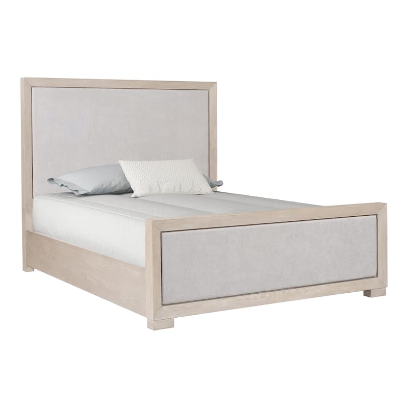 Furniture of America Durem II Modern 2-Piece Solid Wood Panel Bedroom Set with Oversized Nightstand