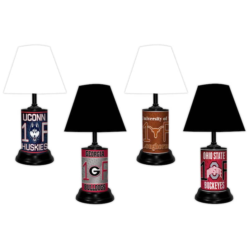 NCAA 18-inch Desk/Table Lamp with Shade, #1 Fan with Team Logo ...