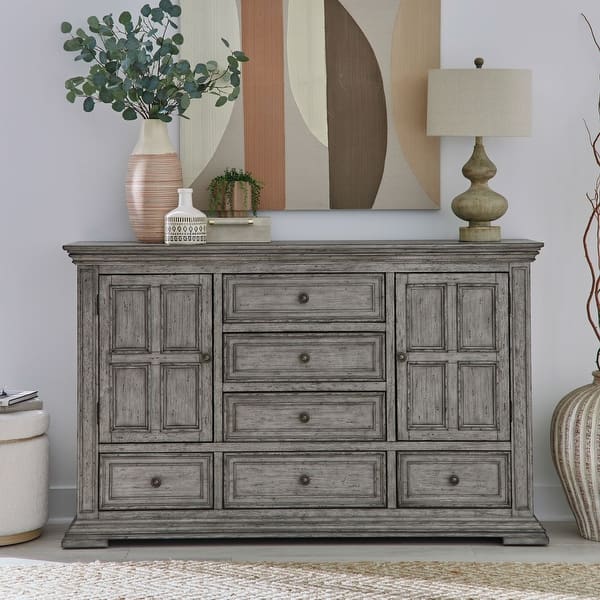 big grey dresser Big Valley - 2 Door 6 Drawer Dresser