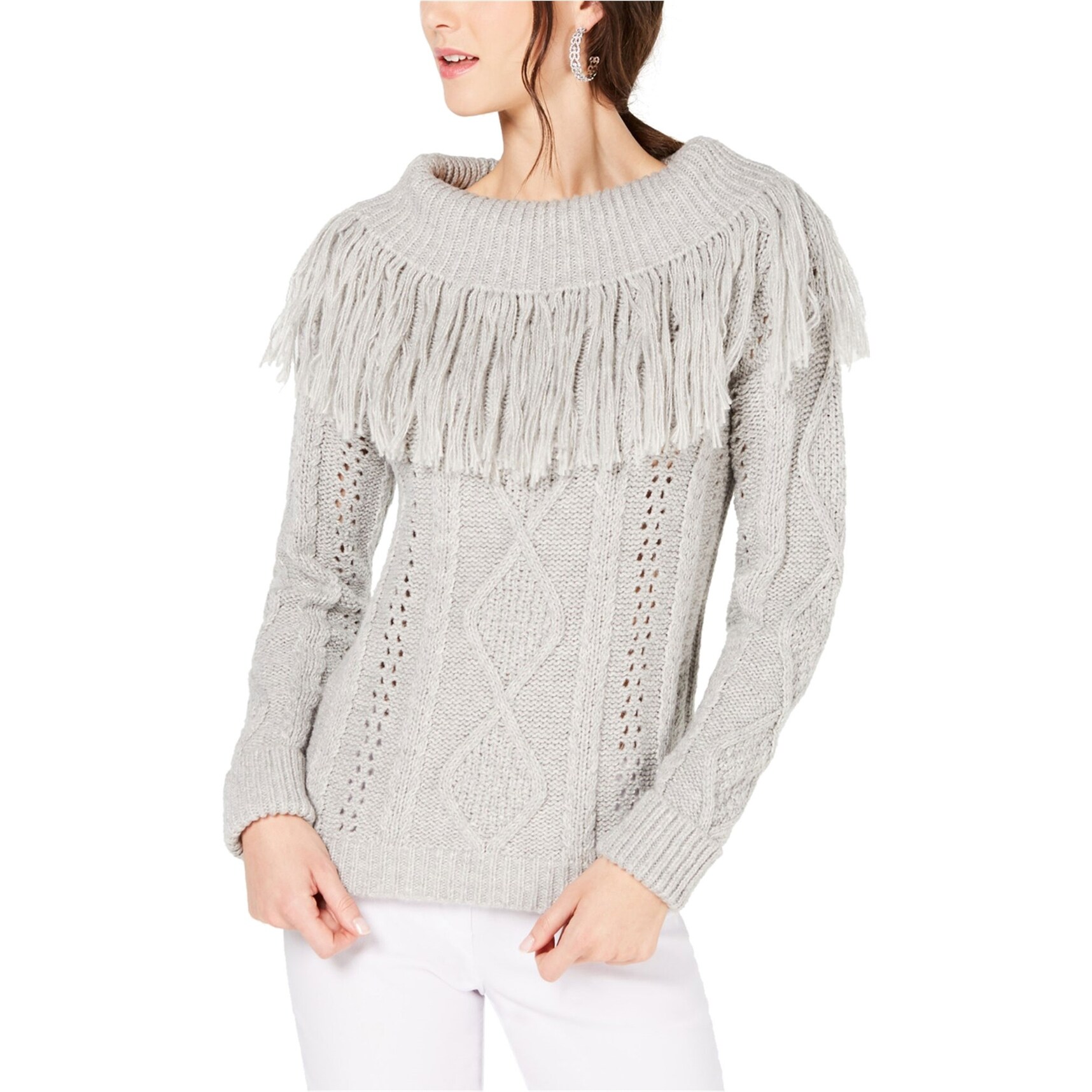 fringe pullover sweater