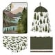 preview thumbnail 2 of 4, Sweet Jojo Designs Sage Green Woodland Boy Girl Gender Neutral Unisex 4p Nursery Crib Bedding Set Forest Nature Pine Tree Fringe