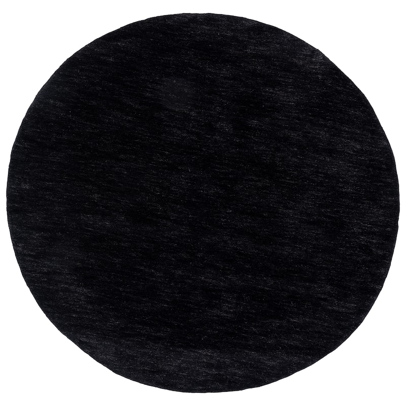 SAFAVIEH Handmade Carmine Virginica Modern & Contemporary Rug - 6' Round - Black