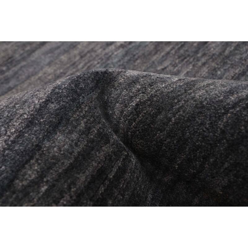 ECARPETGALLERY Hand-knotted Pak Finest Gabbeh Dark Navy Wool Rug - 4'1 x 5'11