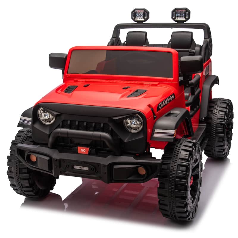 24V Two-Seater Kids Ride On Electric Car W/Parents Control,400w Motor,Provide A Speed Of 1.86-4.35mph For Kids Of 3+