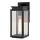 preview thumbnail 6 of 7, VAXCEL Uptown 1-Light Matte Black Transitional Outdoor Wall Sconce made of Durable Metal, Clear Glass Shade, LED Compatible