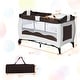 preview thumbnail 11 of 10, Costway Baby Crib Playpen Playard Foldable Bassinet Infant Bed Coffee