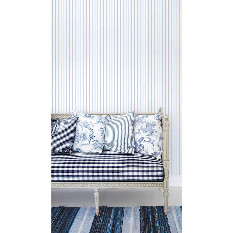 Galerie Wallcoverings Smart Stripes 2 Napkin Stripe Vinyl on Non-Woven Matte Wallpaper Roll