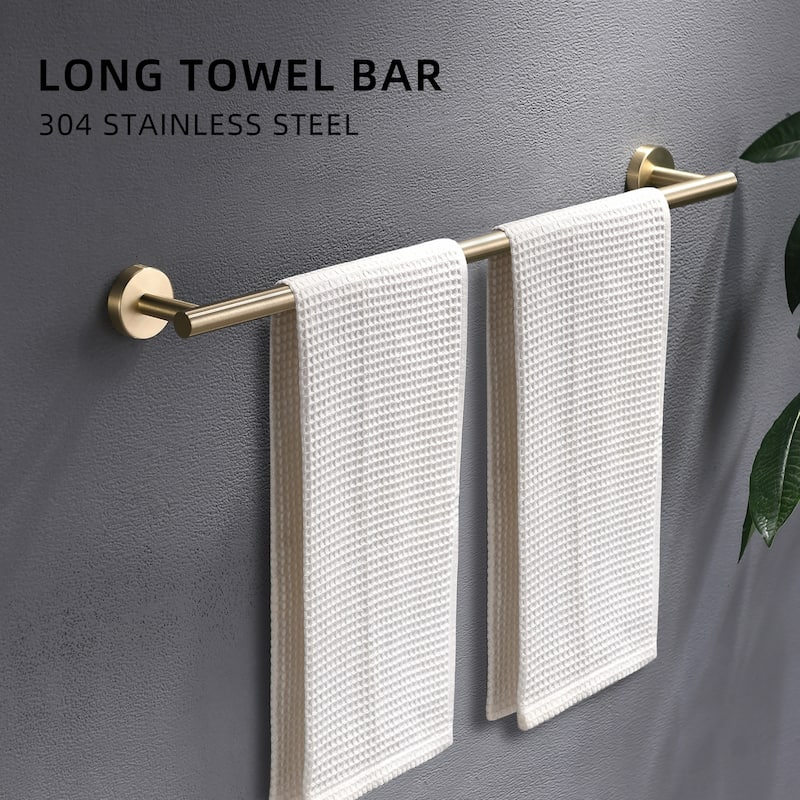 8pcs Brushed Nickel Gold Bathroom Hardware Set