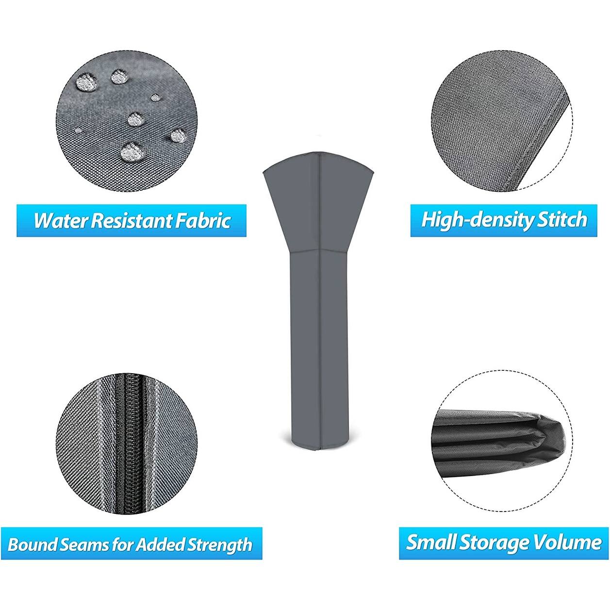 Outdoor Patio Propane Heater Oxford Cover with Zipper Bed Bath