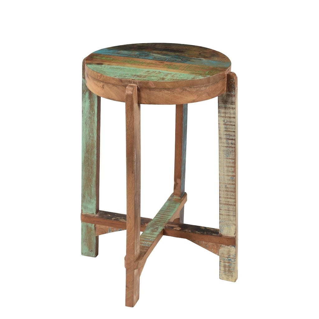 Bengal reclaimed wood counter stool - 26