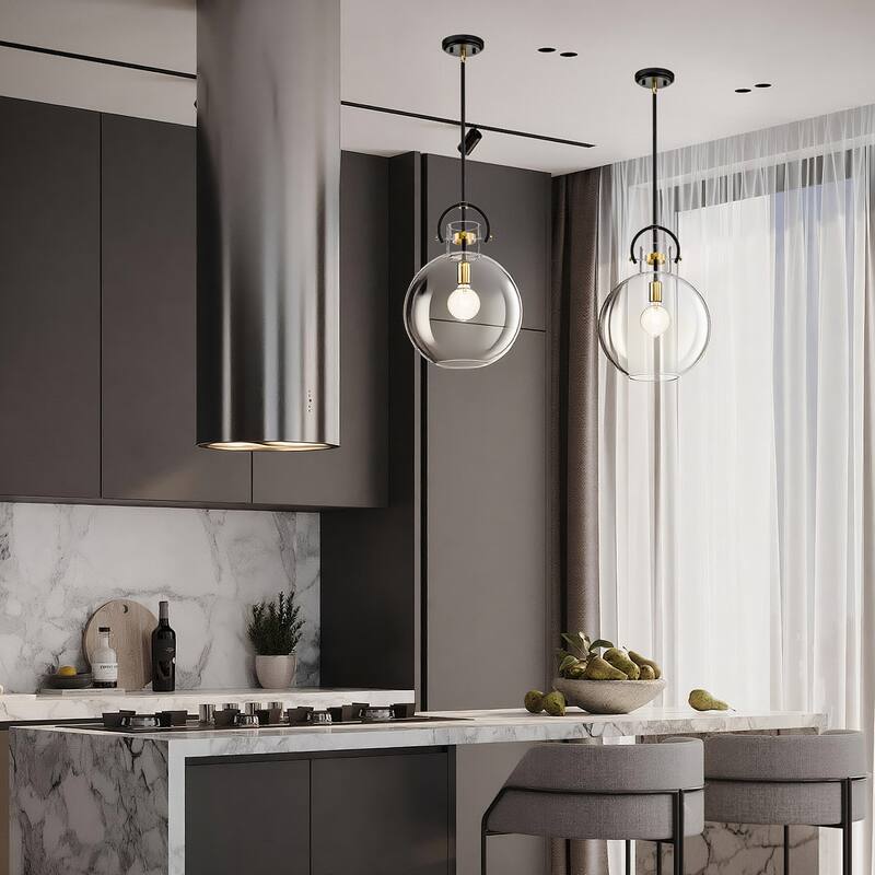 Oil Rubbed Bronze and Antique Gold 1-light Pendant