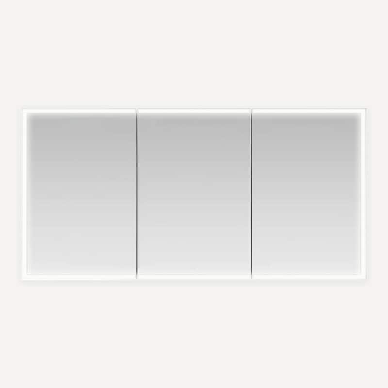 AQUADOM Edge Royale Bathroom Led Lighted Medicine Cabinet Defogger, 3X LED Adjustable Magnifying Mirror, Electrical Outlets.
