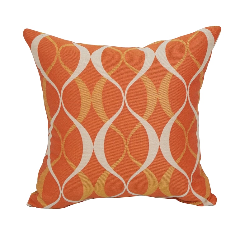 17-inch Square Premium Woven Outdoor Throw Pillows (Set of 1, 2, or 4) - Set of 1 - Duo Mango