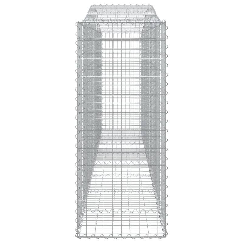 vidaXL Gabion Basket Arched Gabion Basket Planter for Flower Galvanized Iron - 78.7 x 78.7 x 23.6 inch