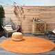 preview thumbnail 80 of 183, Nourison Essentials Solid Contemporary Indoor/ Outdoor Area Rug 8' Round - Sunburst