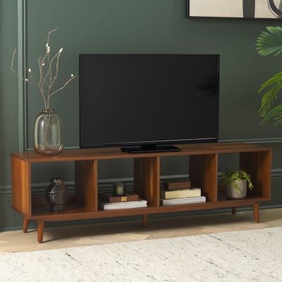 SAFAVIEH Home Cricket 4 Open Shelf Media Stand - 60"W x 14"D x 18"H