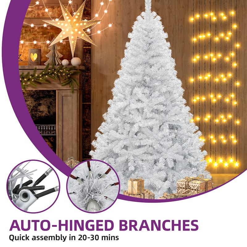 6/7.5 FT White Spruce Artificial Christmas Tree