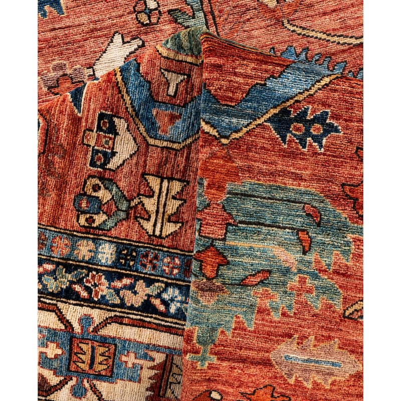 Serapi One-of-a-Kind Hand-Knotted Area Rug - Red - 9' 0" x 11' 9"