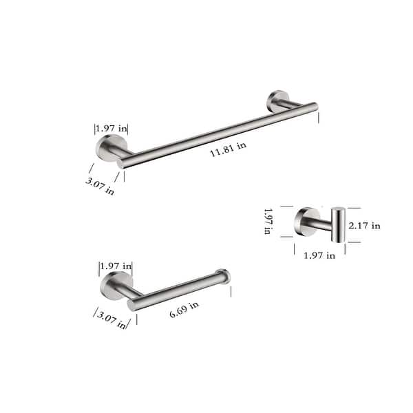 Bathroom 3Piece Stainless Steel Hardware Set Bed Bath & Beyond