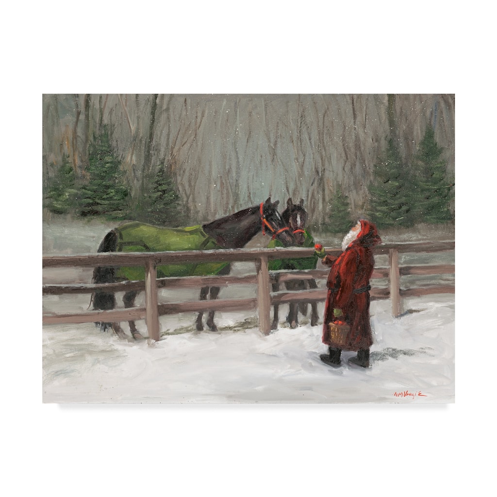 Mary Miller Veazie 'Santa With Horses' Canvas Art