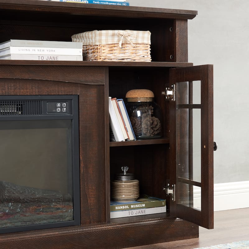 TV Stand with Adjustable Shelves, Media Console with Storage Cabinet, Entertainment Center with Cable Management