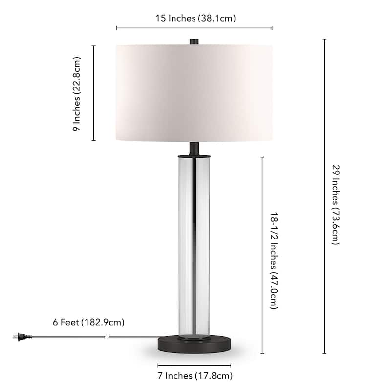 Harlow 29" Tall Table Lamp with Fabric Shade